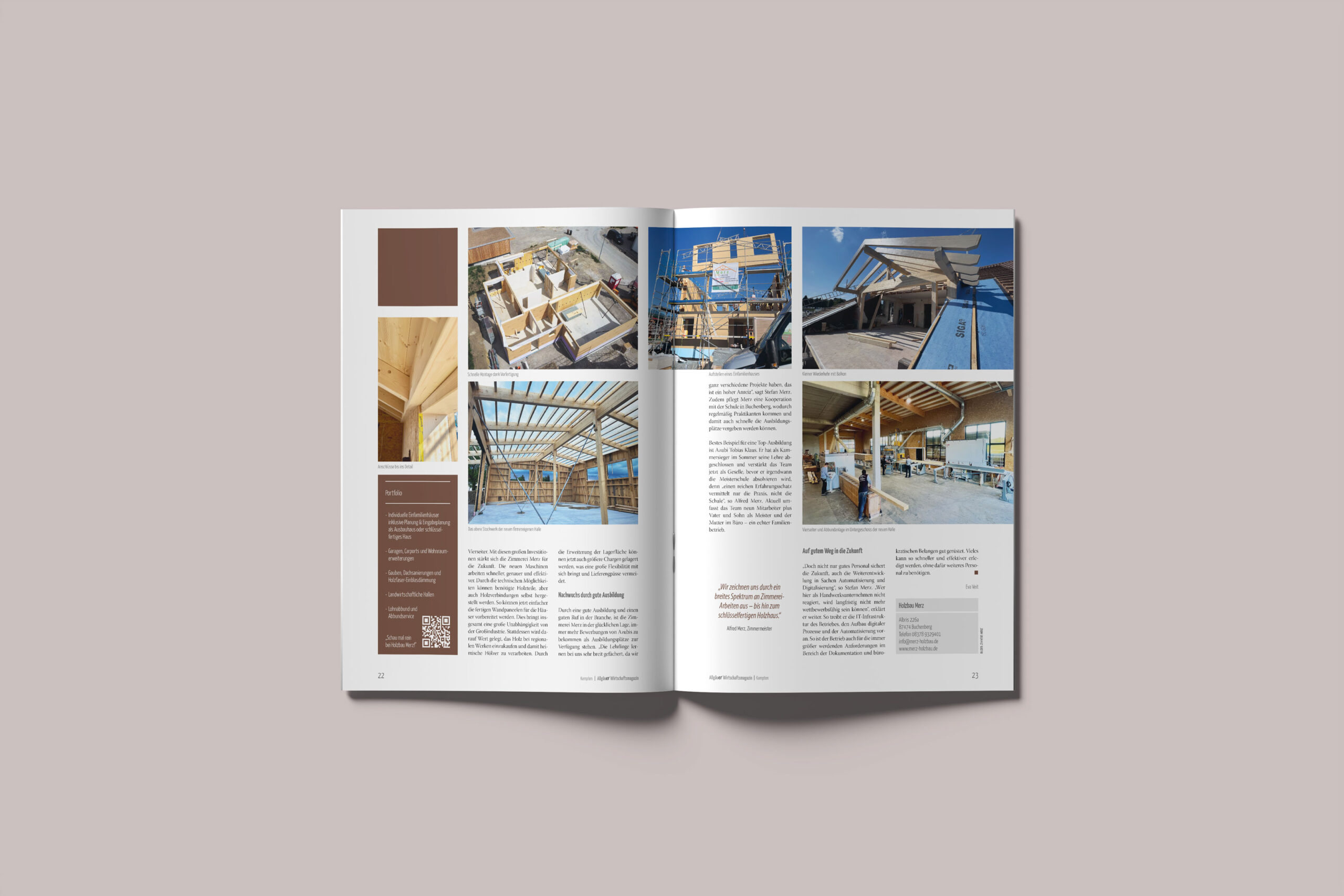 Modern gestaltete Ausgabe des Allgäuer Wirtschaftsmagazins im neuen Editorial Design